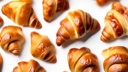 Wall Mural -  Deliciously flaky croissants ready to be savored