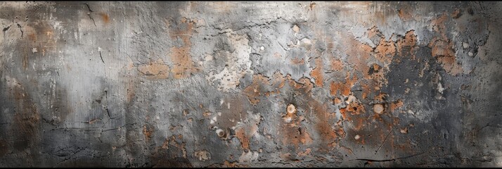 Poster - A close-up of a textured concrete wall with rough, weathered surface, providing ample copy space
