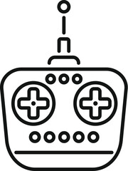 Poster - Remote control with antenna transmitting signals for seamless operation of a drone or vehicle
