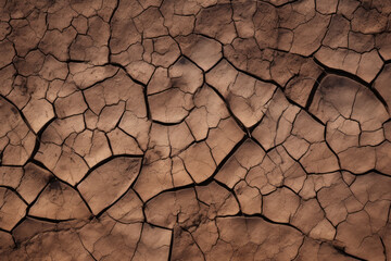 Processed collage of dry cracked clay surface texture. Background for banner, backdrop or texture