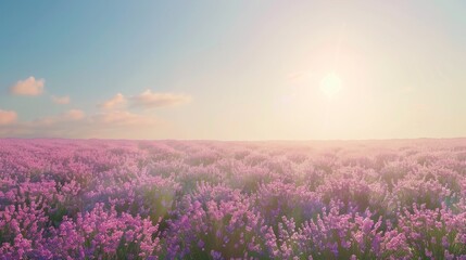 Wall Mural - Lavender Field at Sunset.