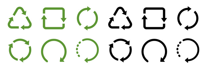Canvas Print - recycle. recycle vector icon. recycle symbol icon. vector illustration