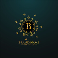 Wall Mural - a creative logo design with golden color