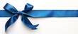 © Ilgun - Present with a blue ribbon and bow on a white background copy space image included
