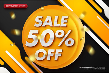 Sticker - Discount Sale 3D Editable text Effect Style