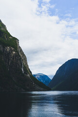 Sticker - The Nærøyfjorden Fjord, a World Heritage site of Western Norway.