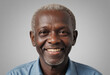 © jarntag - Portrait view of a regular happy smiling Burkina Faso old man, ultra realistic, candid, social media, avatar image, plain solid background