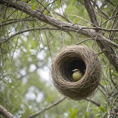 bird nest on a tree