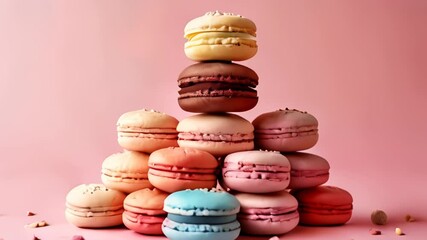 Poster -  Deliciously stacked macarons a feast for the eyes and palate