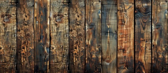 Poster - texture of wooden plank with copy space image