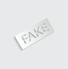 Poster - fake vector icon fake information sign