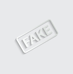 Poster - fake vector icon fake information sign