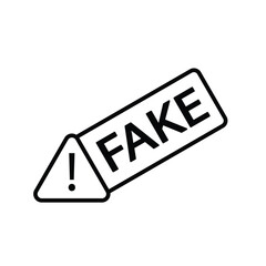 Poster - fake vector icon fake information sign