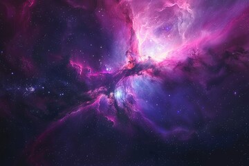 Wall Mural - an awe-inspiring image capturing the vastness and beauty of the universe, a stunning view of the uni