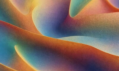 Poster - A colorful, abstract design with a rainbow pattern