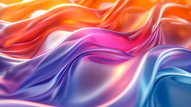 Colorful Gradient Wave. Generative AI