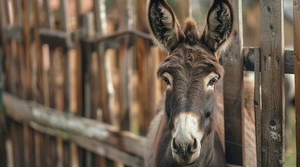 Canvas Print - horse in the fence