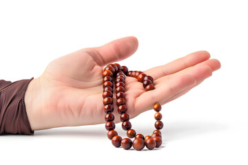 Muslim Woman's Hand with Prayer Beads