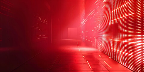 Poster - Red matrix abstract background