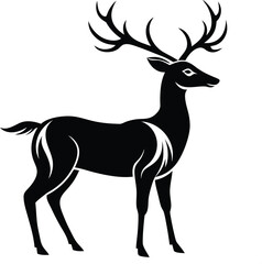 Wall Mural - deer silhouette vector illustration