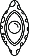 Poster - black and white line art of a spaceship flying through space with planets in the background