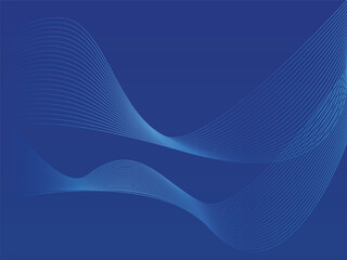Aufkleber - blue wave abstract wave background with waves .digital futurist cyber space design, cyberpunk techno
