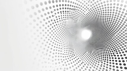 Poster - Abstract geometric round shape background concept in white and gray colors. Modern and simple radial pattern in halftone.