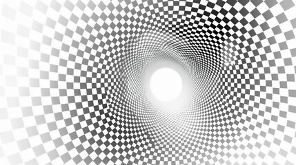 Poster - Abstract geometric round shape background concept in white and gray colors. Modern and simple radial pattern in halftone.