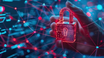 Poster - security of digital padlocks, authentication of identity credentials on network of data protection t