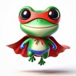 © JetHuynh - 3D superhero cute frog with a cloak and mask