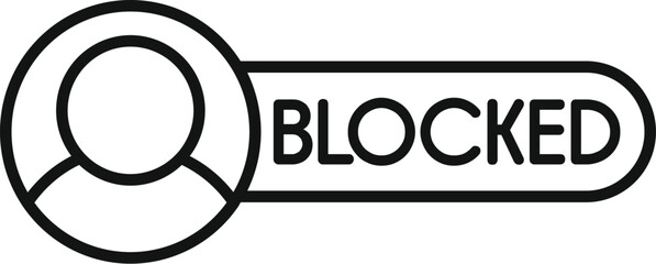 Aufkleber - outline of a person icon is blocked from internet access for security reasons