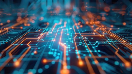 Abstract futuristic cyberspace with binary code, matrix background with digits, Programming code abstract technology background of software developer and Computer script, generative ai