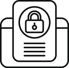 Poster - mobile phone with lock icon representing secure access to personal information