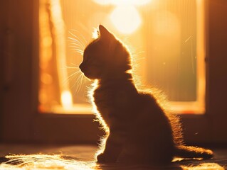 Canvas Print - cat on the roof