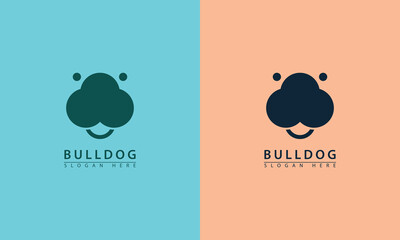 Wall Mural - Simple Bulldog logo vector design template in isolated background