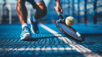 A tennis player is in the middle of a match