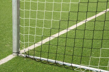 Corner of a football goal