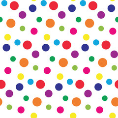 Wall Mural - Seamless pattern with colorful rainbow dots 