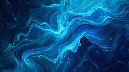 Sticker - Deep blue gradients and luminescent lines in a vivid abstract background