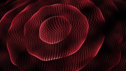 Poster - Abstract particle  wave animation background.