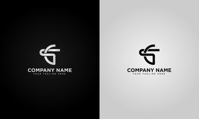 Fototapete - initial letter SG or GS monogram vintage logo vector design