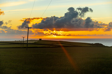 Wall Mural - Eine Schöne Wanderung zum Hartland Point mit seinen wunderschönen Leuchturm und eine traumhaften Meerkulisse - Devon - Vereinigtes Königreich