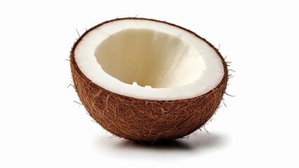  Freshly cracked coconut ready to enjoy