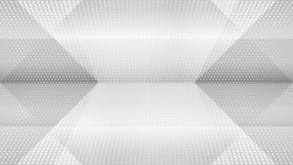 Poster - Geometric abstract grey white dots background