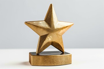 Wall Mural - white background with star award isolated