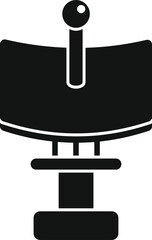 Poster - silhouette of a radar station scanning for enemy aircraft