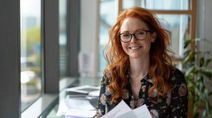 Canvas Print - The woman with glasses