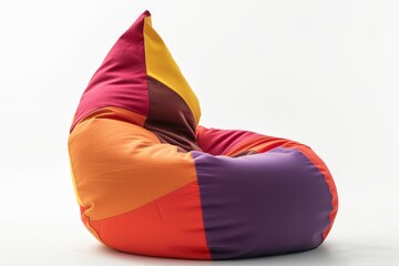 Wall Mural - New adjustable beanbag chair in colorful soft fabric Suitable for indoor or outdoor use Studio shot on white background