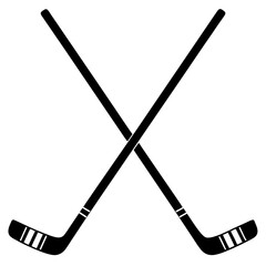 Hockey Stick set Vector silhouette on white background