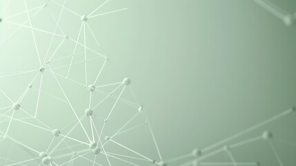 Poster - Light gray dots connected by graphite lines on a pastel green background, text area in the lower left